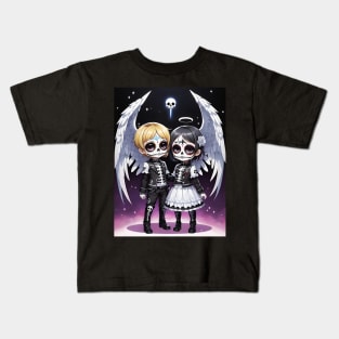 Couples Dia De Los Muertos 0040 Kids T-Shirt